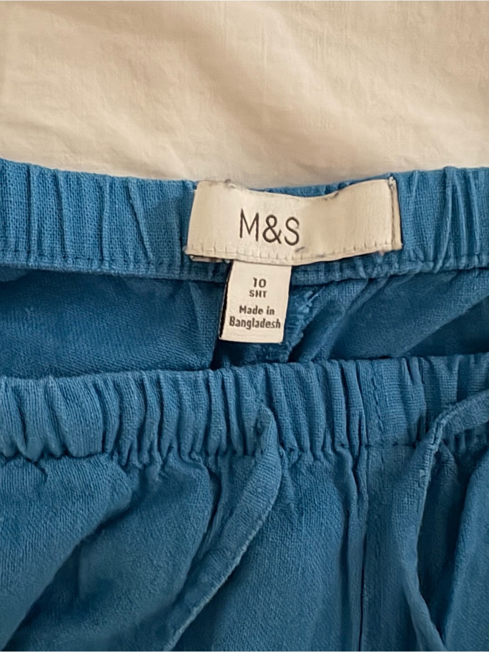 M&S Blue Elastic Waist Wide Legged Pants
